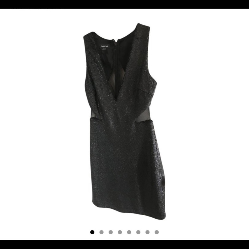 NWT Grey Sequin Bebe Dress